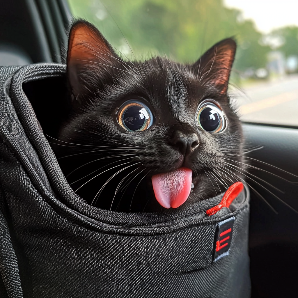 cat in pet taxi