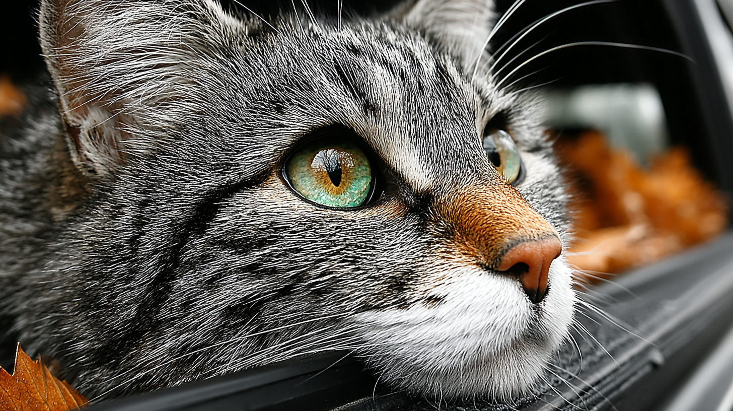 cat in pet taxi