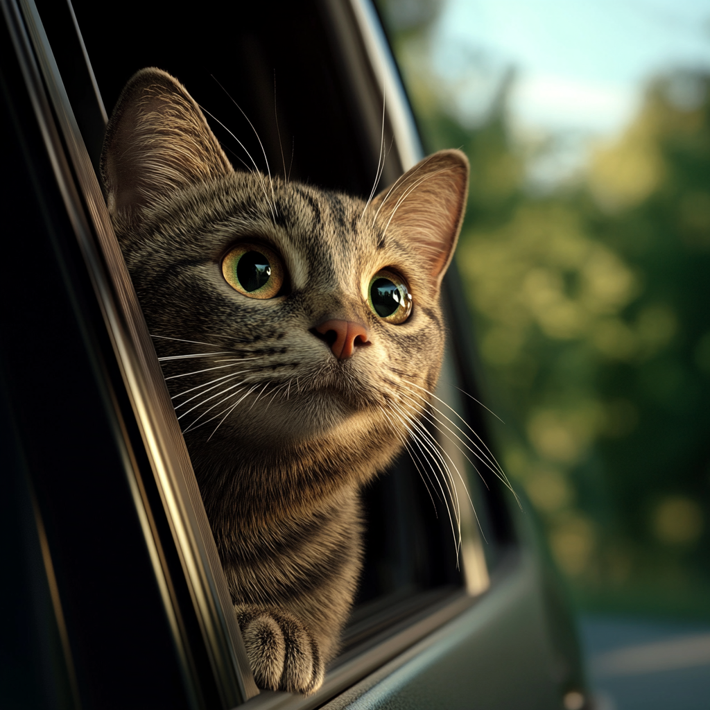 cat in pet taxi