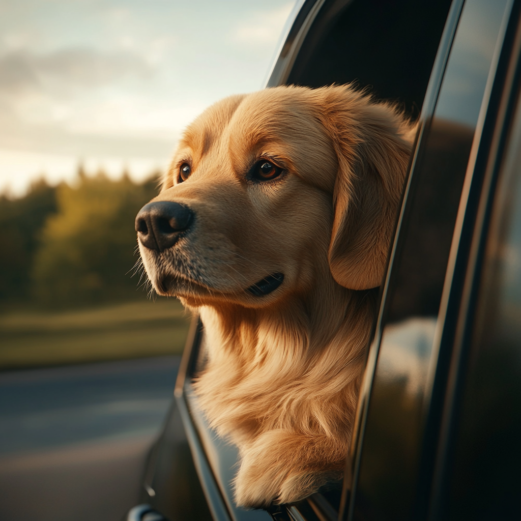 dog in pet taxi